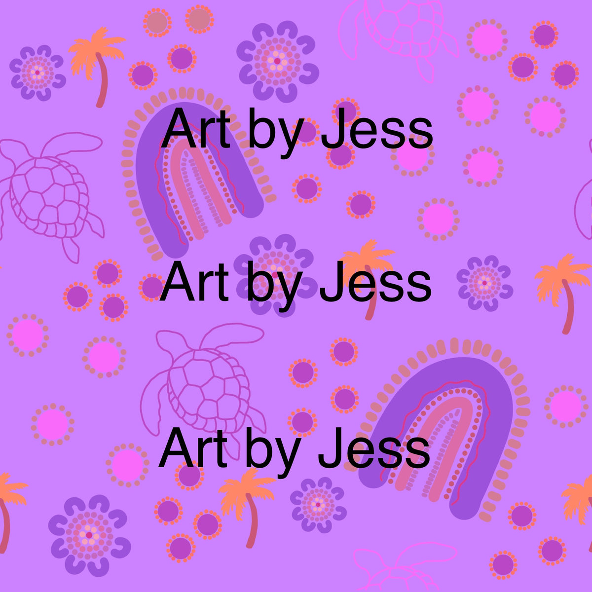 Digital design ￼- purple turtles